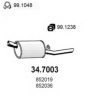 OPEL 852036 End Silencer